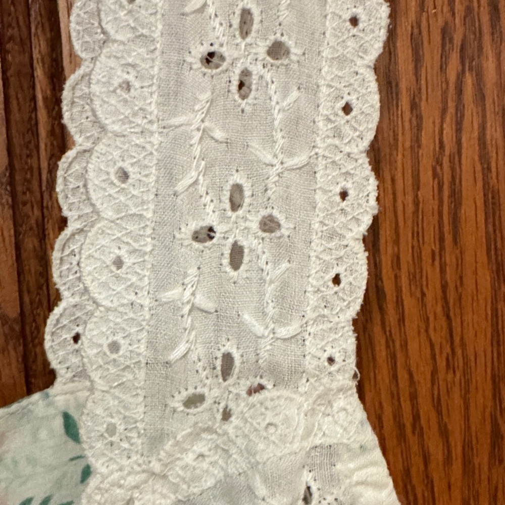 Erika Taylor Country Cottons Floral Nightgown in Cream with Pink & Green - Picture 3 of 7